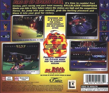 BallBlazer Champions (US) box cover back